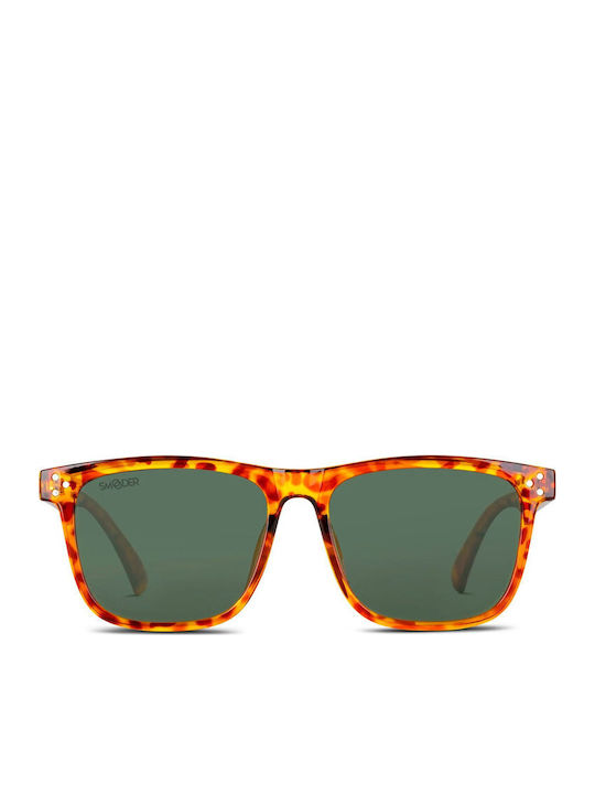Smooder Unisex Sonnenbrille mit Braun Schildkröte Kunststoff Gestell AMS08