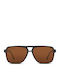 Smooder Unisex Sonnenbrille mit Schwarz Kunststoff Gestell und Braun Linse X044