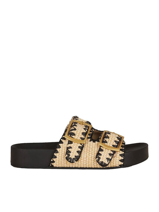 Steve Madden On Deck Δερμάτινα Σανδάλια Μπεζ