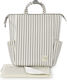 Walking Mum Walking Mum Backpack Diaper Bag Botton Stripes Gray 36x26x12cm