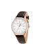 Maserati Men's Watch Battery with Brown Leather Strap