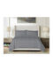 Matex Duvet Cover Set Cotton Single with Pillowcase 160x200 Gray