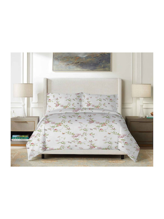 Matex Duvet Cover Set Cotton Queen with 2 Pillowcases 220x200 Multicolored