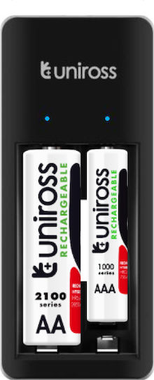 Uniross Ucu001 Usb Compact Mini Charger 2x Aa 1000 Batteries