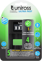 Uniross Ucu005 Ultra Fast Battery Charger 1 Hour AA AAA