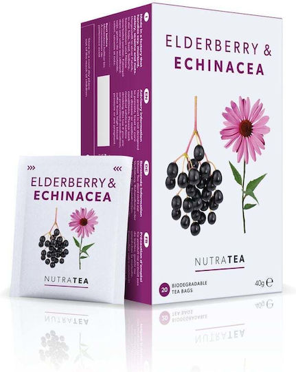 NutraTea Elderberry & Echinacea 40gr 20 φακελίσκοι Elderberry