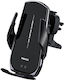 Recci Car Mobile Mount with Adjustable Hooks and Wireless Charging Black