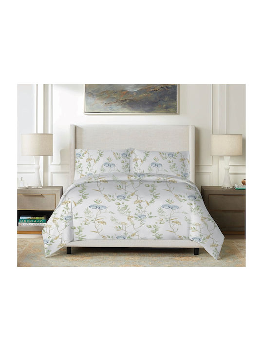 Matex Duvet Cover Set Cotton Single with Pillowcase 140x200 Blue