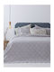 Palamaiki Ifigeneia Σετ Κουβερλί Ημίδιπλο Microfiber Silver 180x240cm