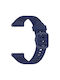 Silicone Strap with Matching Buckle Holes Garmin Vivoactive 5 Dark Blue