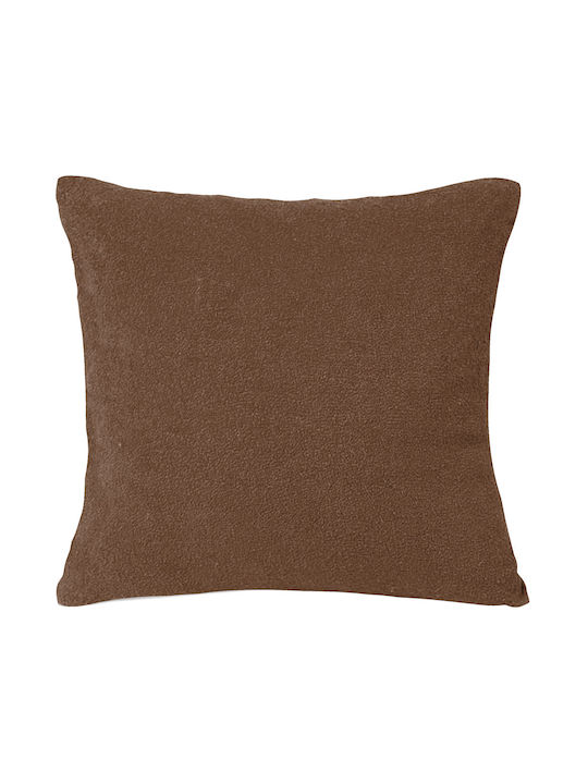 Matex Διακοσμητική Μαξιλαροθήκη Fleece Καφέ 40x...