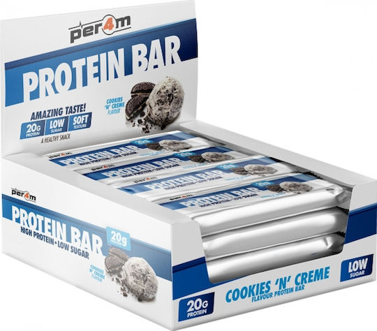 Per4m Protein Bar Batoane cu 20gr Proteină & Aromă Brownie cu ciocolată 12x62gr