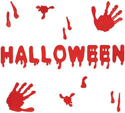 Abțibilduri Gelatinoase pentru Geam cu Tematică de Halloween Sângeros