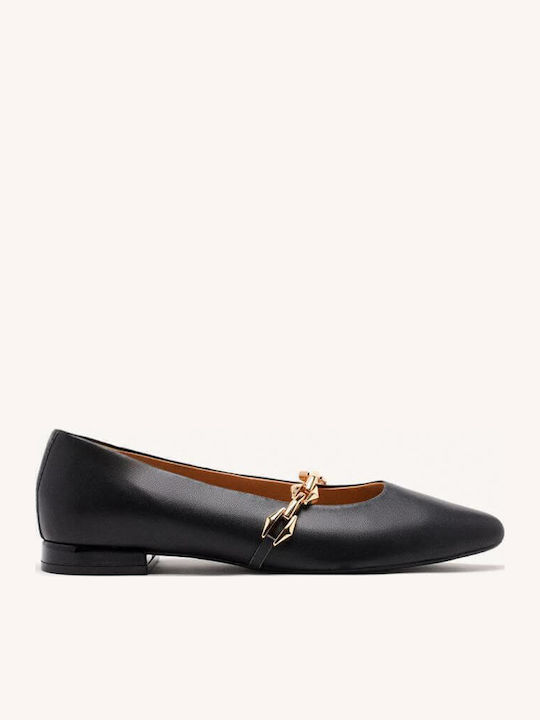 Gioseppo Leather Ballerinas Black 75426