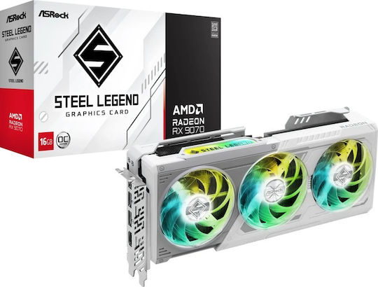 ASRock Radeon RX 9070 16GB GDDR6 Stahllegende OC Grafikkarte