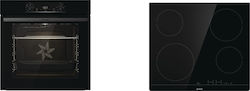 Gorenje Άνω Πάγκου με Κεραμικές Εστίες Μαύρος Bo6735e02bk Ect641bsc