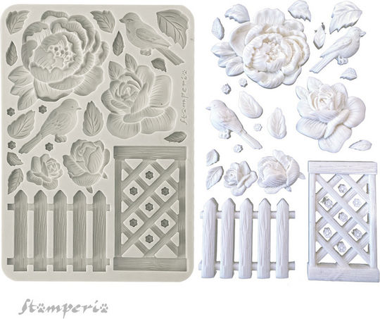 Καλούπι Σιλικόνης A5 15×21cm Stamperia House Roses Fence
