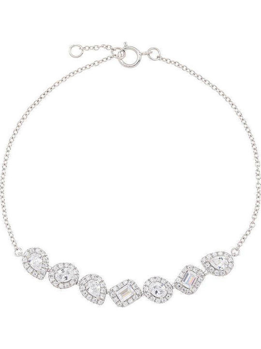 Breeze Women's Silver Bracelet with Zircon 21cm
