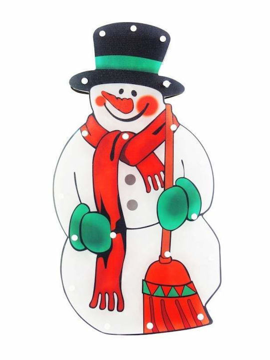 Siks Snowman Window Decoration Led Lighted Multicolor