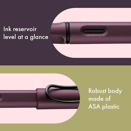 Lamy Safari Writing Pen Medium Black made of Plastic with Blue Ink