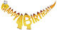 Happy Dino Birthday Decorative Party Garland Yellow