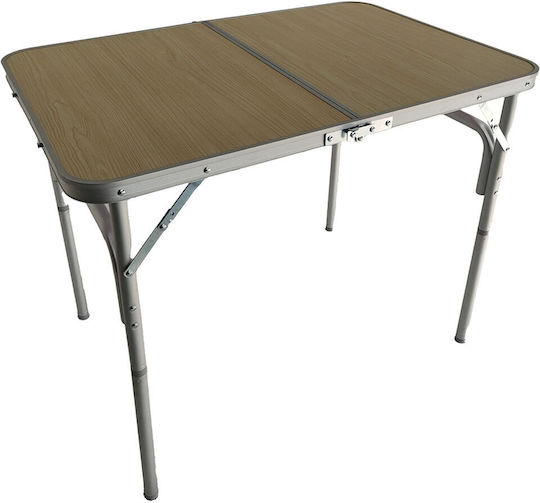 Hupa Table Aluminum for Camping Foldable in Case 90x60x70cm Brown