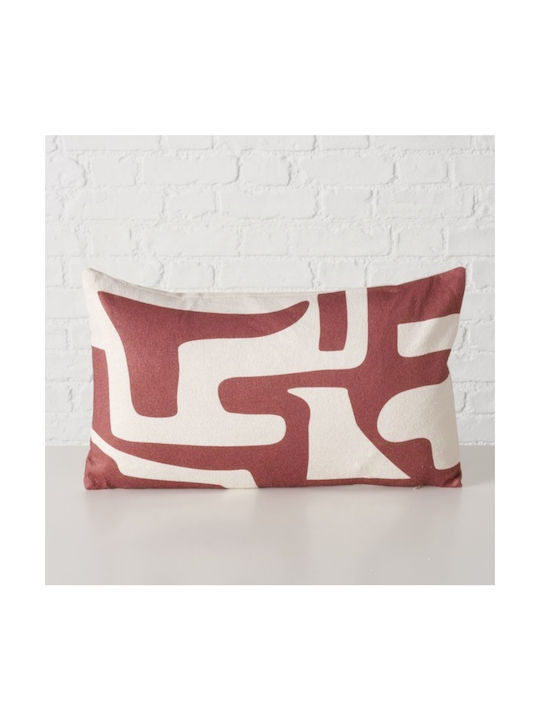Boltze Perna de canapea Bakari Burgundy, White 30x50cm.