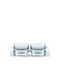 Galifas Crystall Dessert Divided Serving Plate with 2 Slots Transparent 14.5x26.5cm 3pcs