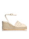 Damenplattformen im Espadrilles-Stil Beige