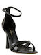 Sandalen aus Lackleder Schwarz