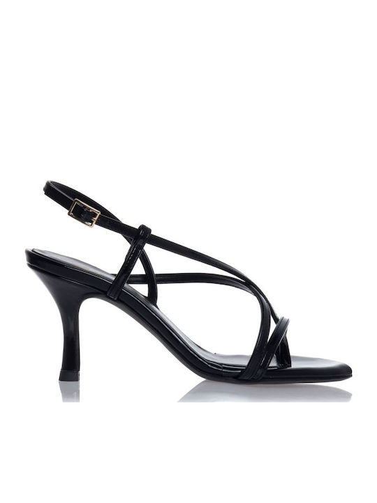 Sante Sandalen aus Lackleder Schwarz