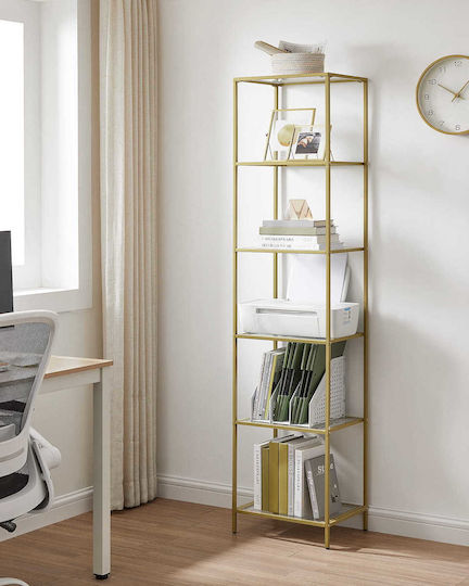 Bibliotecă Auriu 30x40x177.3 cm