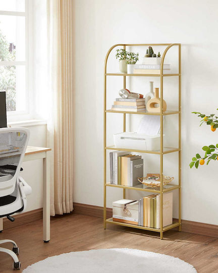 Bücherregal Gold 60x30x159.2cm