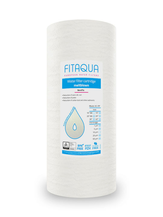 Fit Aqua Water Filter Replacement Central Water Filtration System made of Polypropylene 10" Big-Blue PP 10 μm