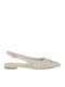 Synthetic Leather Slingback Ballerinas White