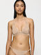 Triangle Bikini Top Midnight Swim P Beige