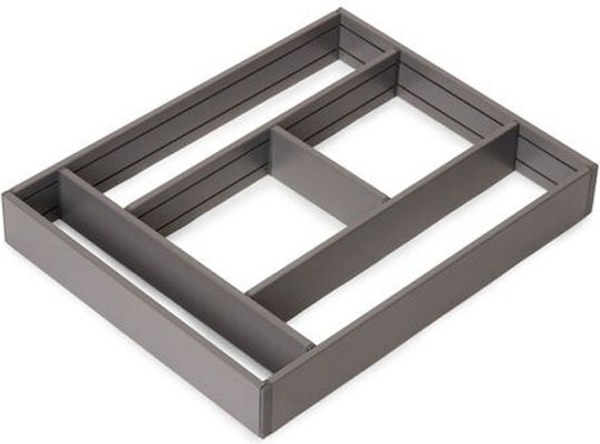 Aluminium Schubladenorganizer Schränke 45cm Schubladentiefe 50cm Anthrazit Emuca Alumount Organizer 3021935