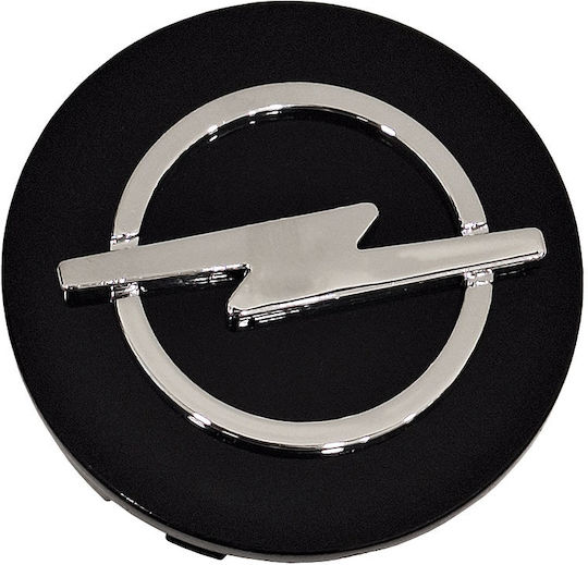 Capac central roată Opel cromat negru 58mm 56mm interior 1 buc