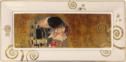 Gustav Klimt Δίσκος Παραλληλόγραμμος Kiss 24χ12 Εκ Πορσελάνης