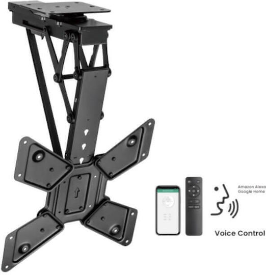 Suport tavan pentru televizor Blackmount Smart Blackmount Plb-m0544s ecrane 23"-65" control prin aplicația Tuya control vocal max 30 kg