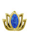 Crazy Needles Blue Gold Plated Piercing Earring
