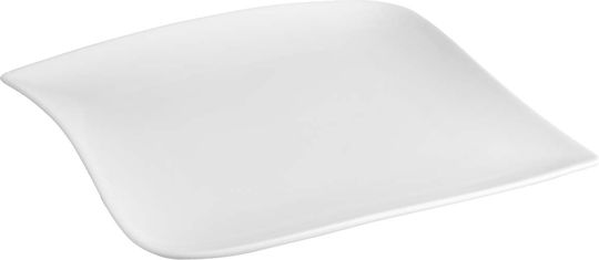 Plate Desert Square made of Porcelain White 21x21cm