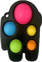 Силиконови мехурчета за облекчаване на стреса Siks Sensory Toy Сред нас Черен Силиконови мехурчета за облекчаване на стреса Siks Sensory Toy Сред нас Черен