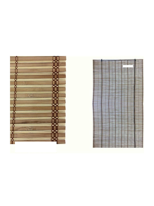 ArteLibre Shade Blind Bamboo in Brown Color L150xH300cm