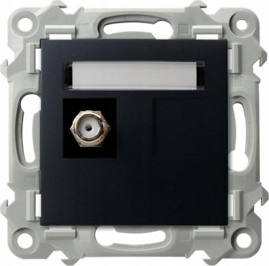 Sapphire F-Type Antenna Socket Single Black Metallic Gpa-1zf M 33