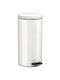 Happy House Happy House Mülleimer Aus Inox Mit Pedal Weiß 30lt