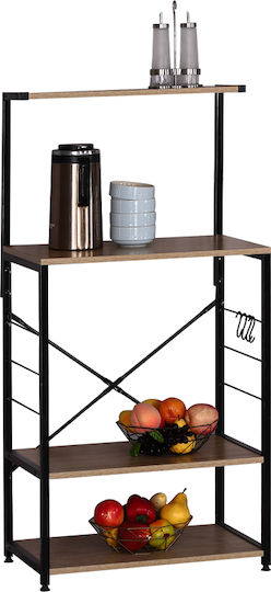 Metallic Rack 3 Tiers Black 12339003
