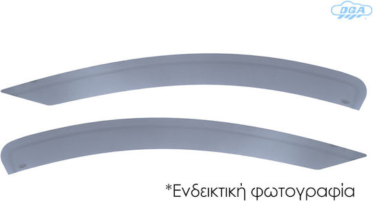 DGA Set of Windbreakers Front Car Dark Fime for Opel Astra 2004-2009 2pcs