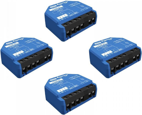 Shelly 1 Gen3 X4 Smart Switch 1 Καναλιού Wi-Fi, Bluetooth & RF 10A 4τμχ