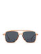 Smooder Unisex Sonnenbrille mit Beige Kunststoff Gestell und Gold Linse COS03